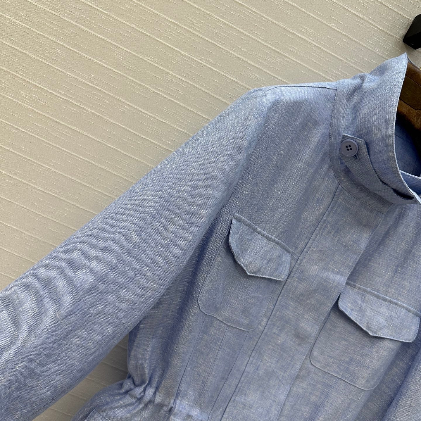 LP 25 Stand-up Collar Jacket Blue  Linen 272165