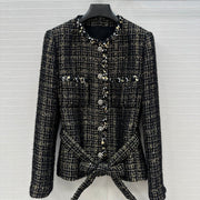 CC 25 Tweed Jacket Black Wool Polyamide