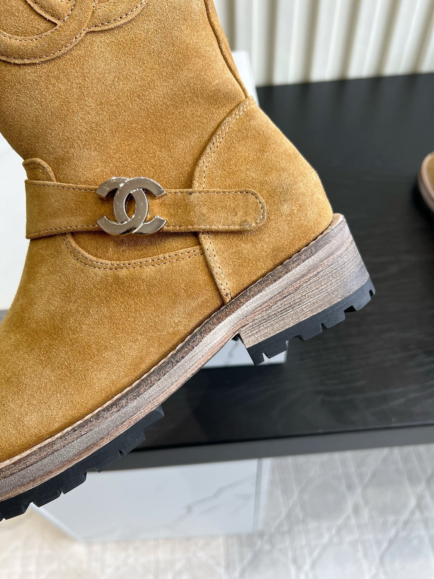 Chanel 2026 Mid-Calf Boots Suede Cowhide 977204