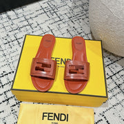 FF Baguette Rust Leather Slide