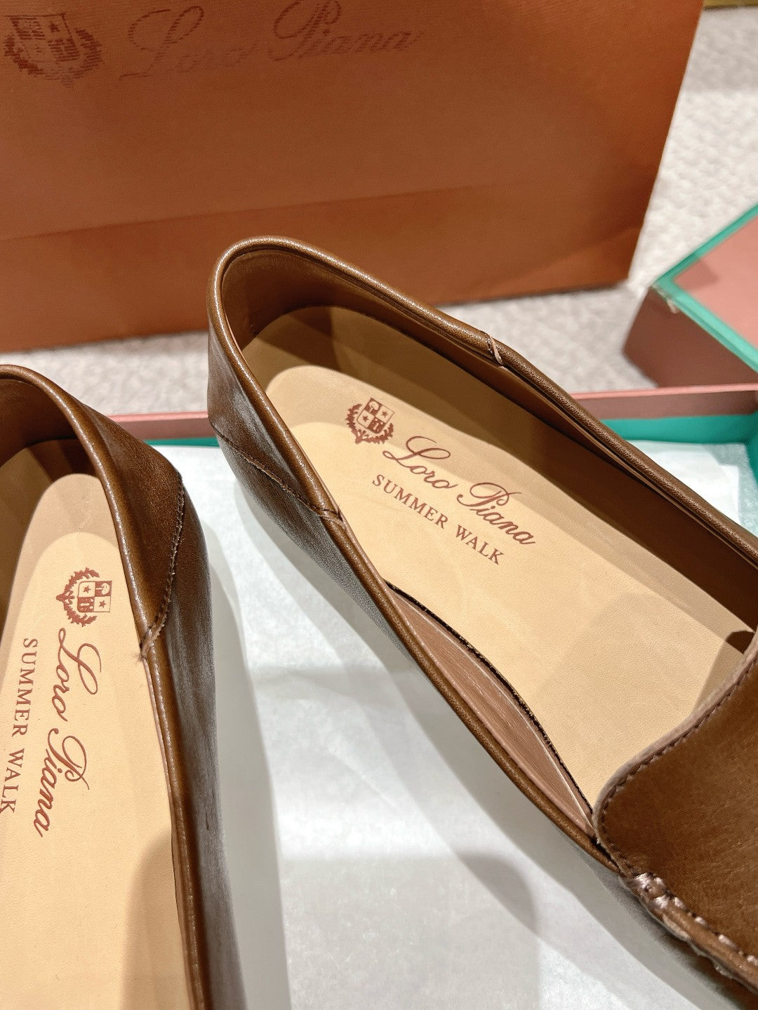 LP Dot sole walk mocassinown Chocolate Leather 215007