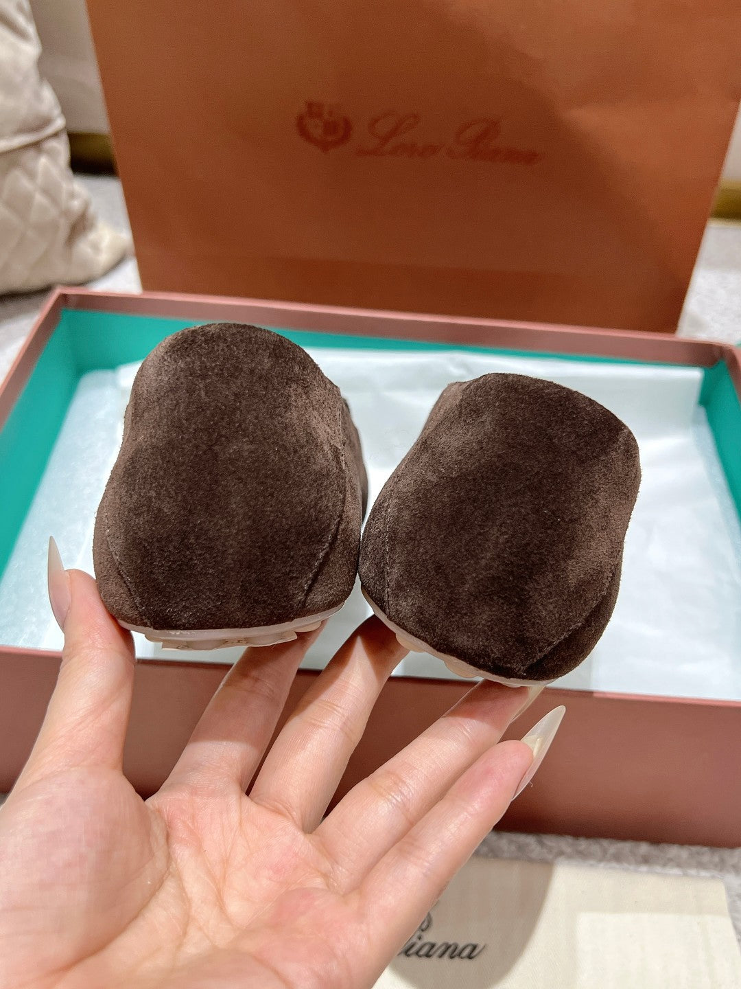 LP Dot sole walk mocassinown Pepper Brown Suede 215002