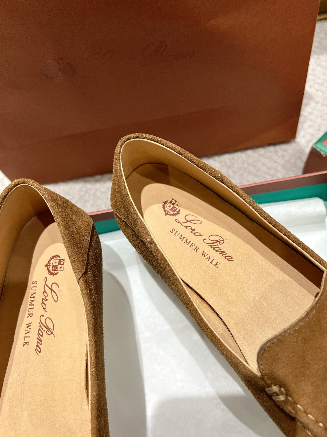 LP Dot sole walk mocassin Copper Brown  Suede 215001