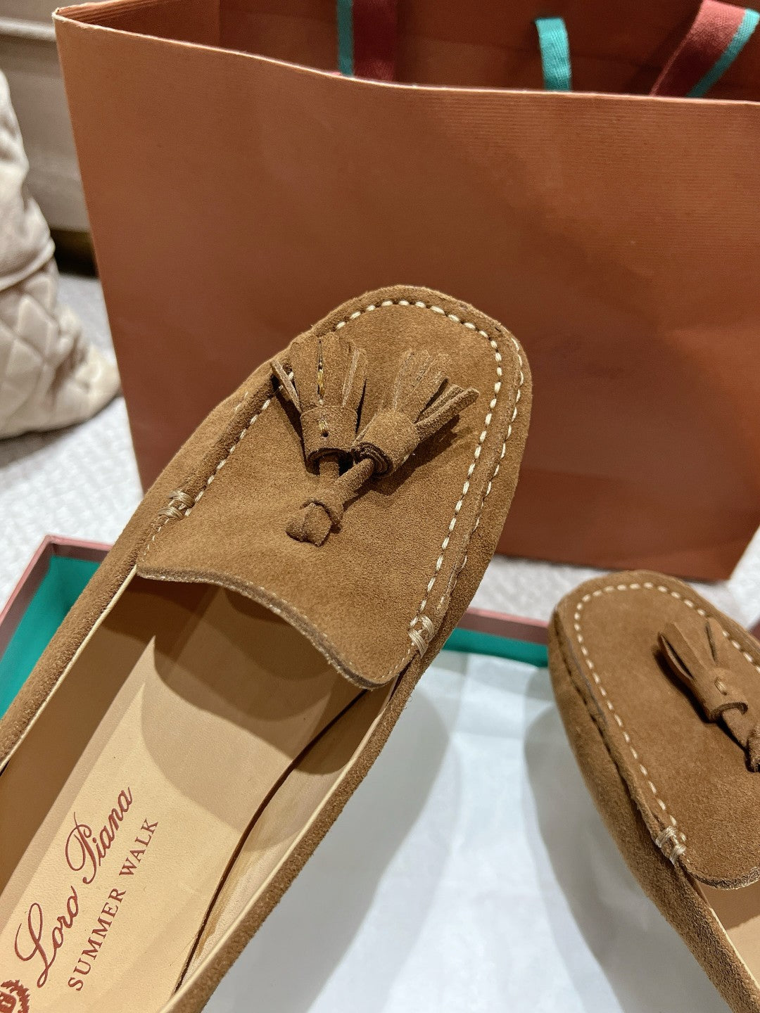 LP Dot sole walk mocassin Copper Brown  Suede 215001