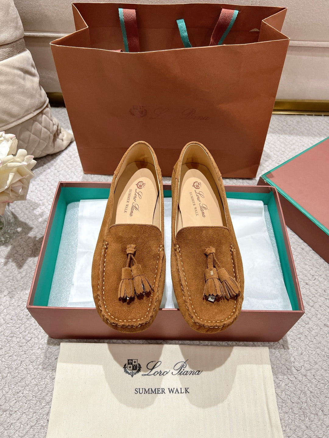 LP Dot sole walk mocassin Cocoa Suede 214999