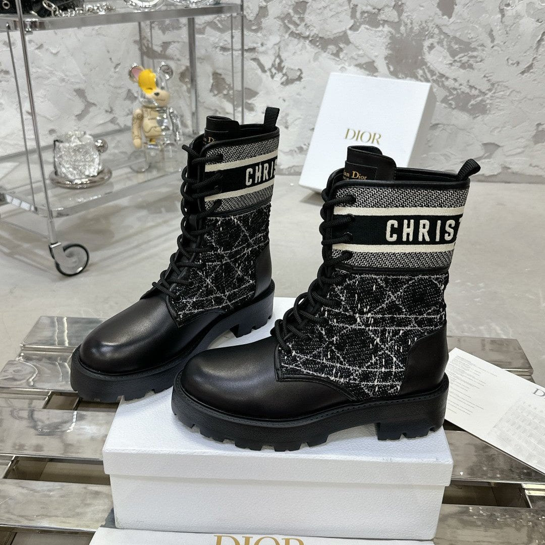 D-Major Ankle Boot In Black Tweed 100592