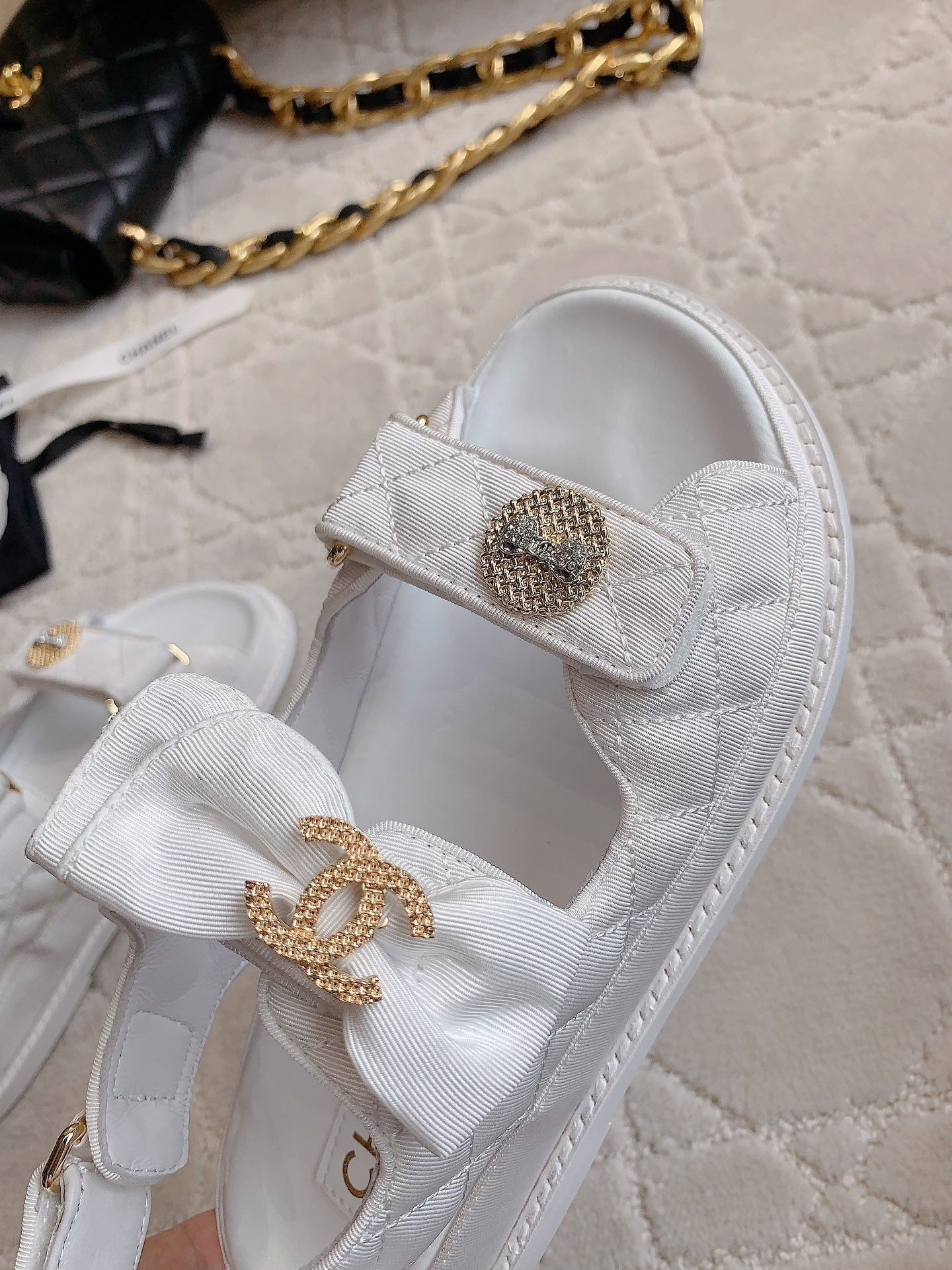 Chanel 2026 Camellia Sandals Fabric 977449