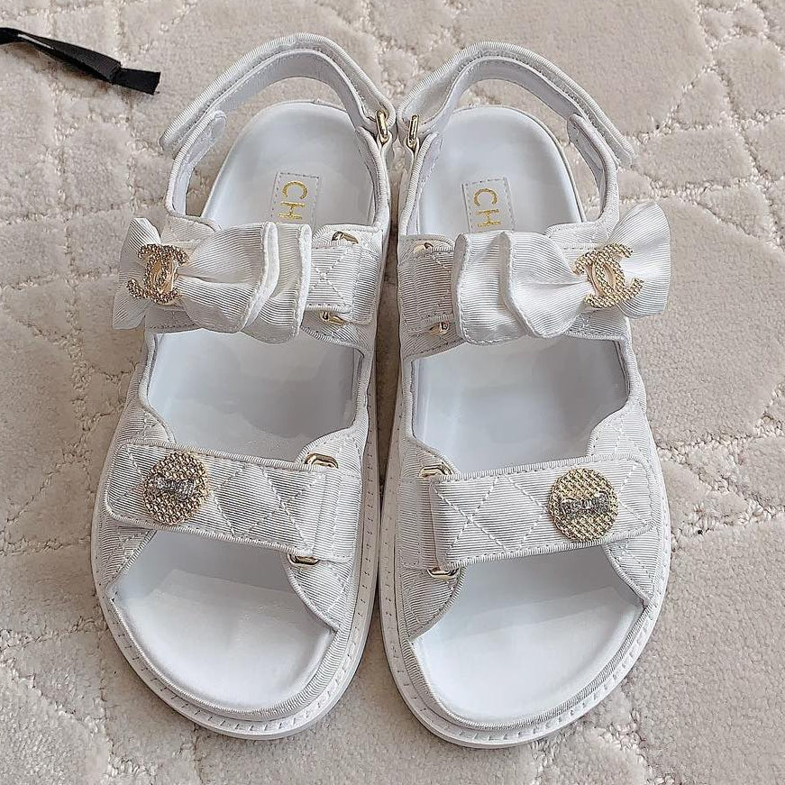 Chanel 2026 Camellia Sandals Fabric 977449