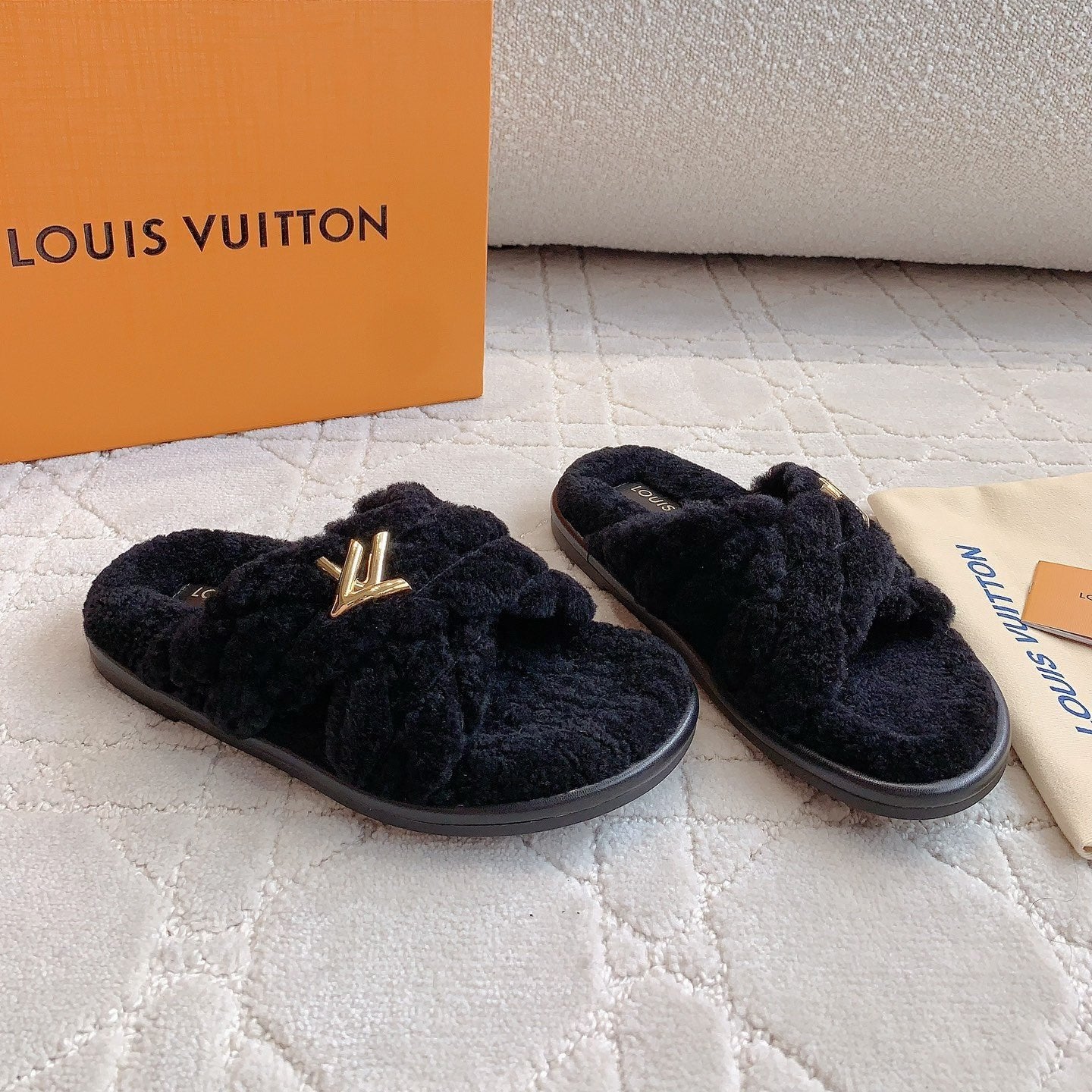 LV Bliss Comfort Mule Black Wool