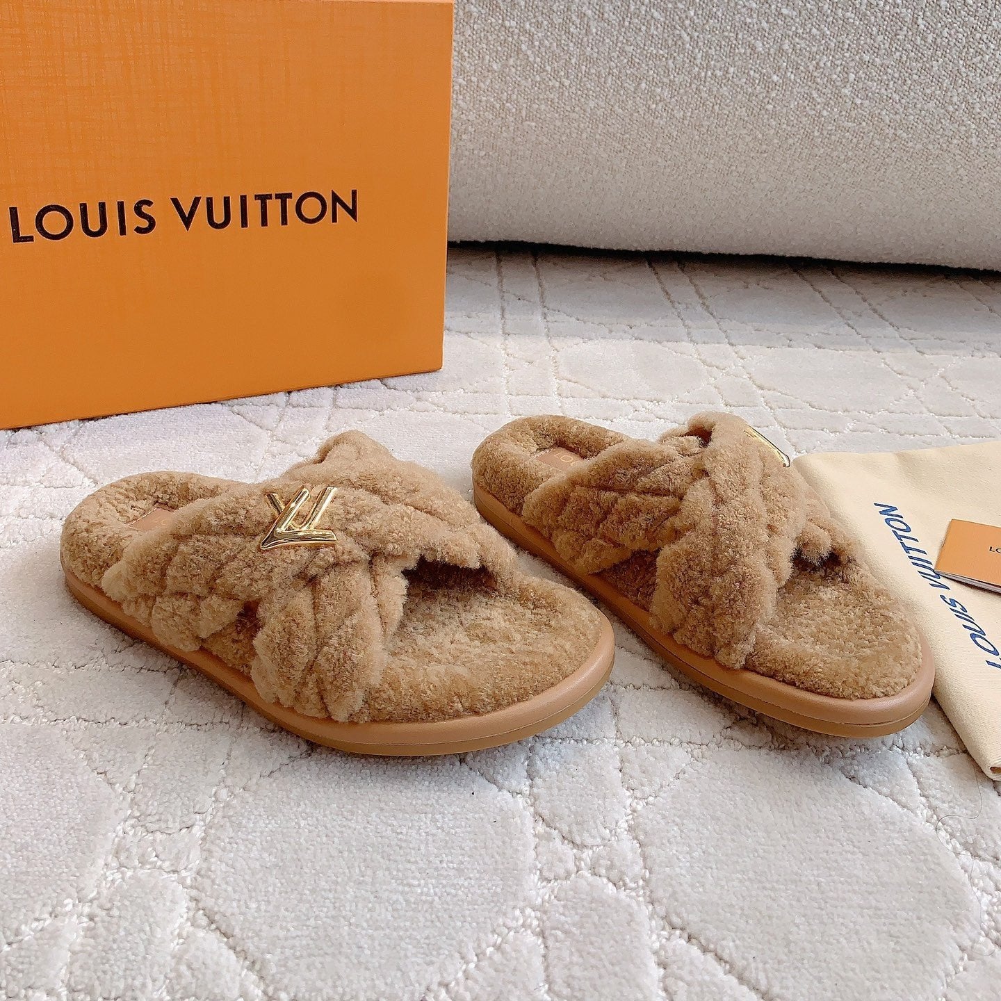 LV Bliss Comfort Mule Light Brown Wool