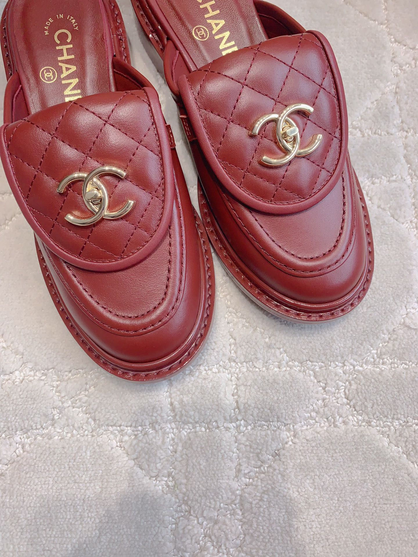 CC Mule In Brown Red Cowhide 145659