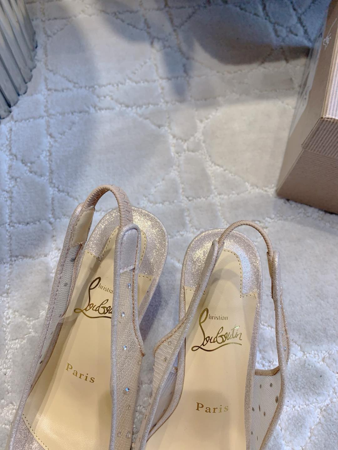 CL Follies Strass 65mm Vanilla Cream Mesh 177137