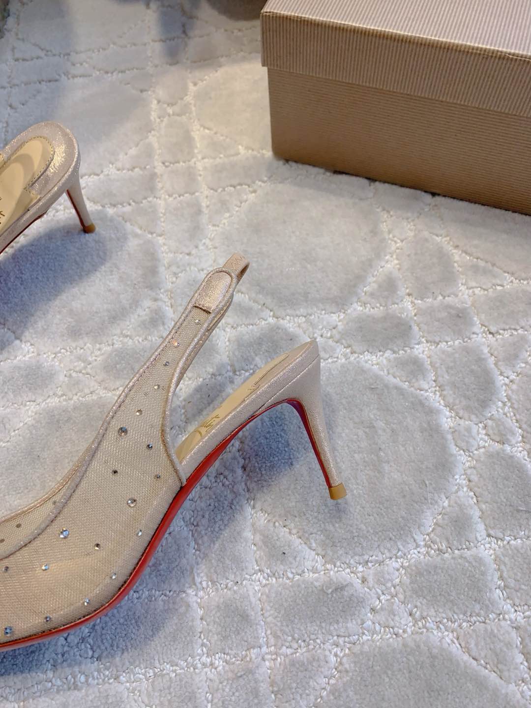 CL Follies Strass 65mm Vanilla Cream Mesh 177137