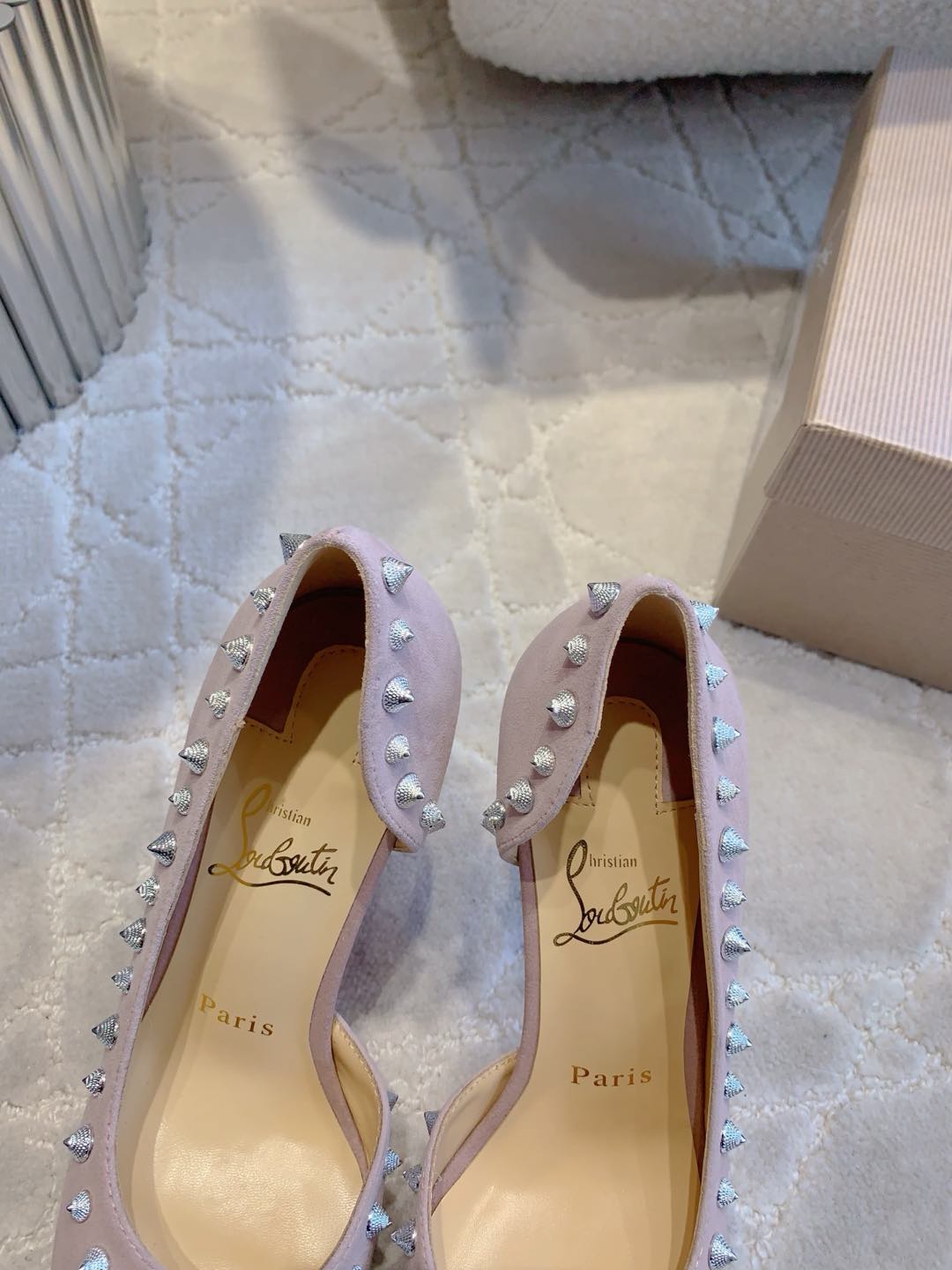 CL  Irishell 85 Studded d'Orsay Pumps Thistle Suede 177130