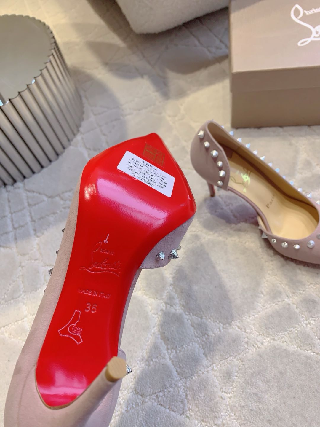 CL  Irishell 85 Studded d'Orsay Pumps Thistle Suede 177130