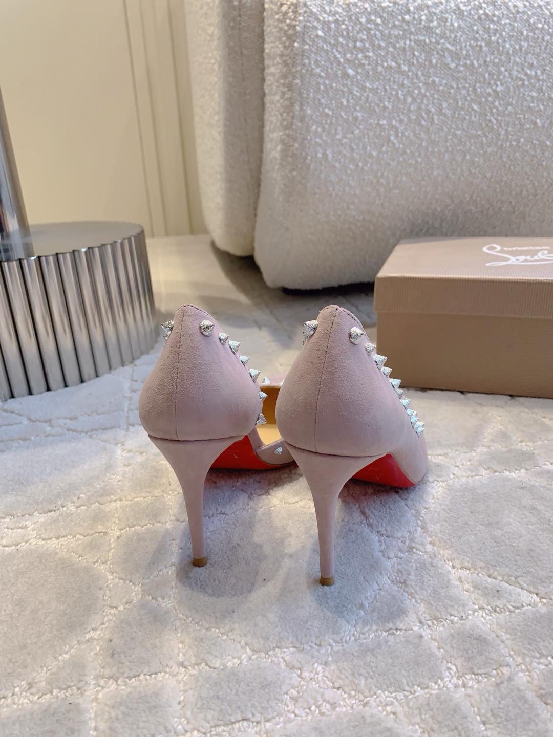 CL  Irishell 85 Studded d'Orsay Pumps Thistle Suede 177130