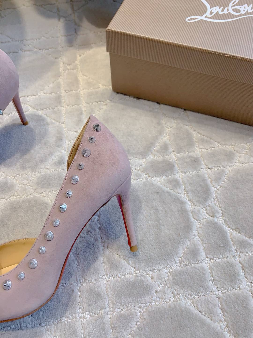 CL  Irishell 85 Studded d'Orsay Pumps Thistle Suede 177130