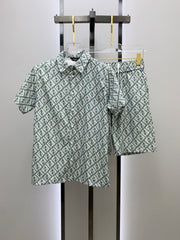 Fendi 2026 Men's Short-Sleeve Shirt Set Fabric 799290