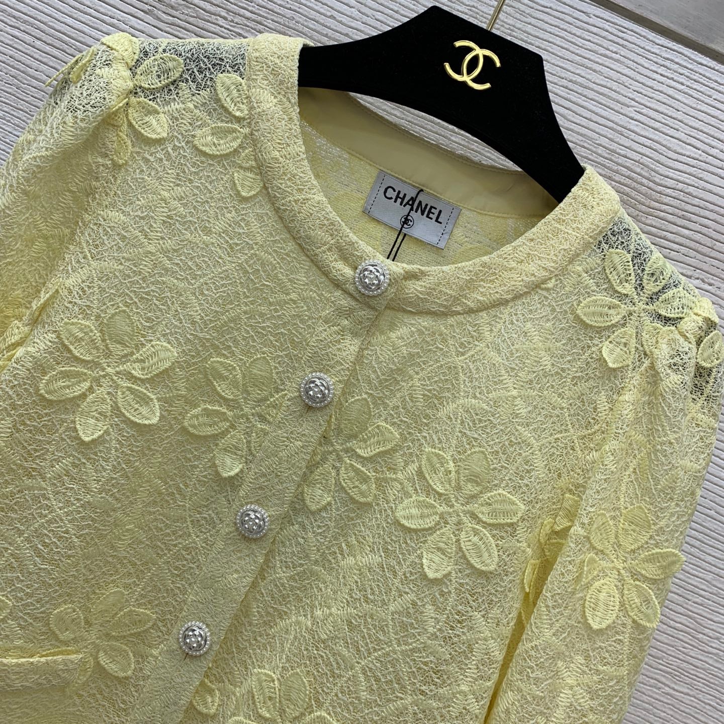 Chanel 2026 Floral Lace Two-piece Set Yellow 355323