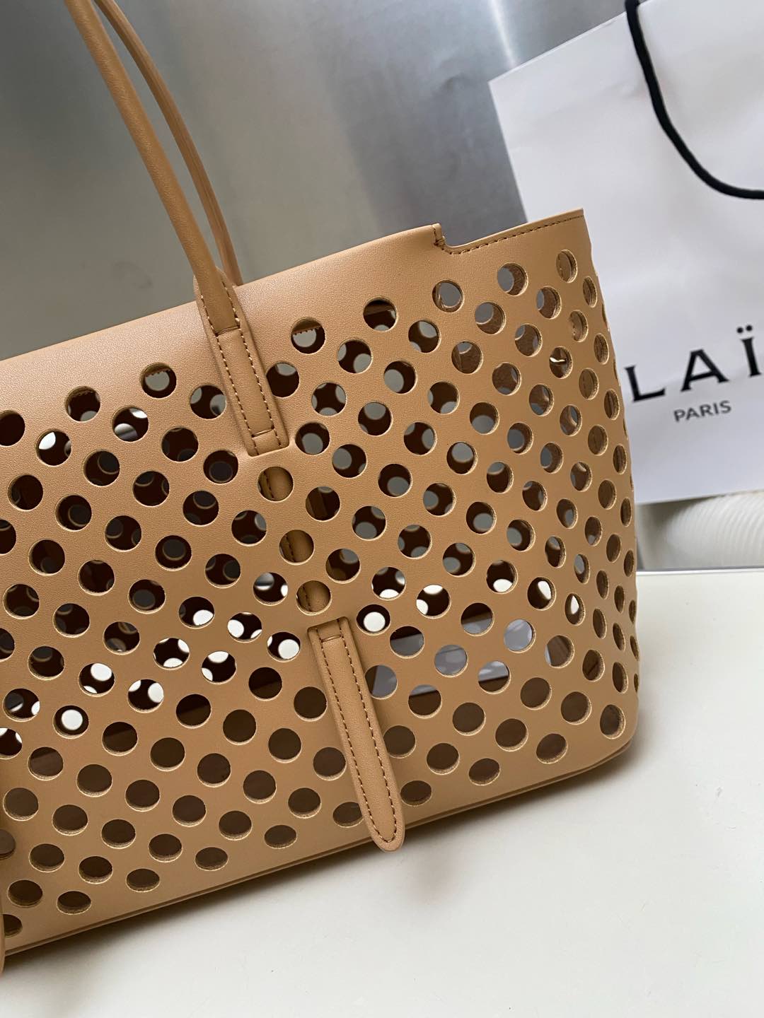 Alaia NEO MINA 32 BAG NUDE CALFSKIN 243007
