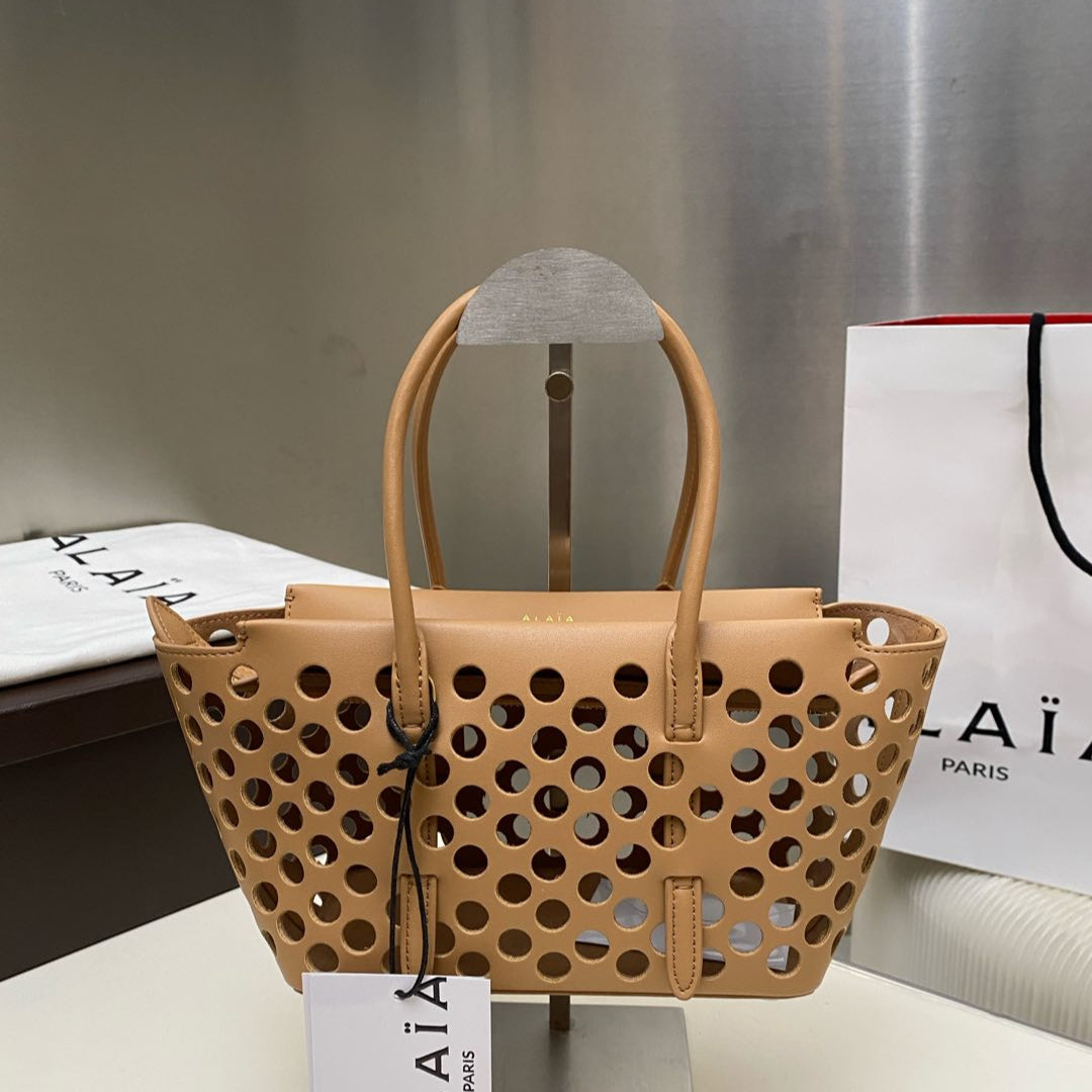 Alaia NEO MINA 20 BAG BROWN CALFSKIN 243015