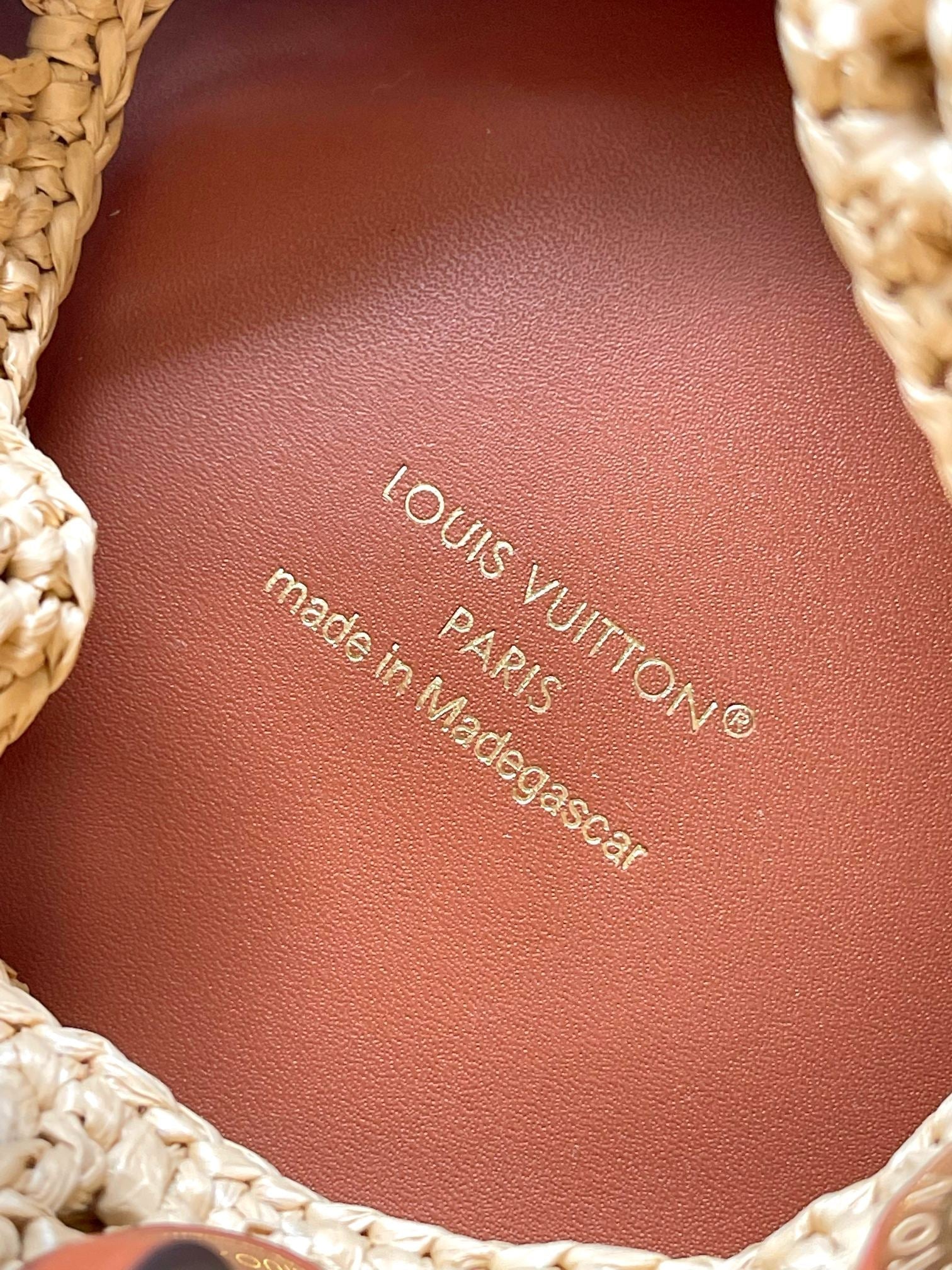 keepall bandouliere 25cm beige raffia tan calfskin