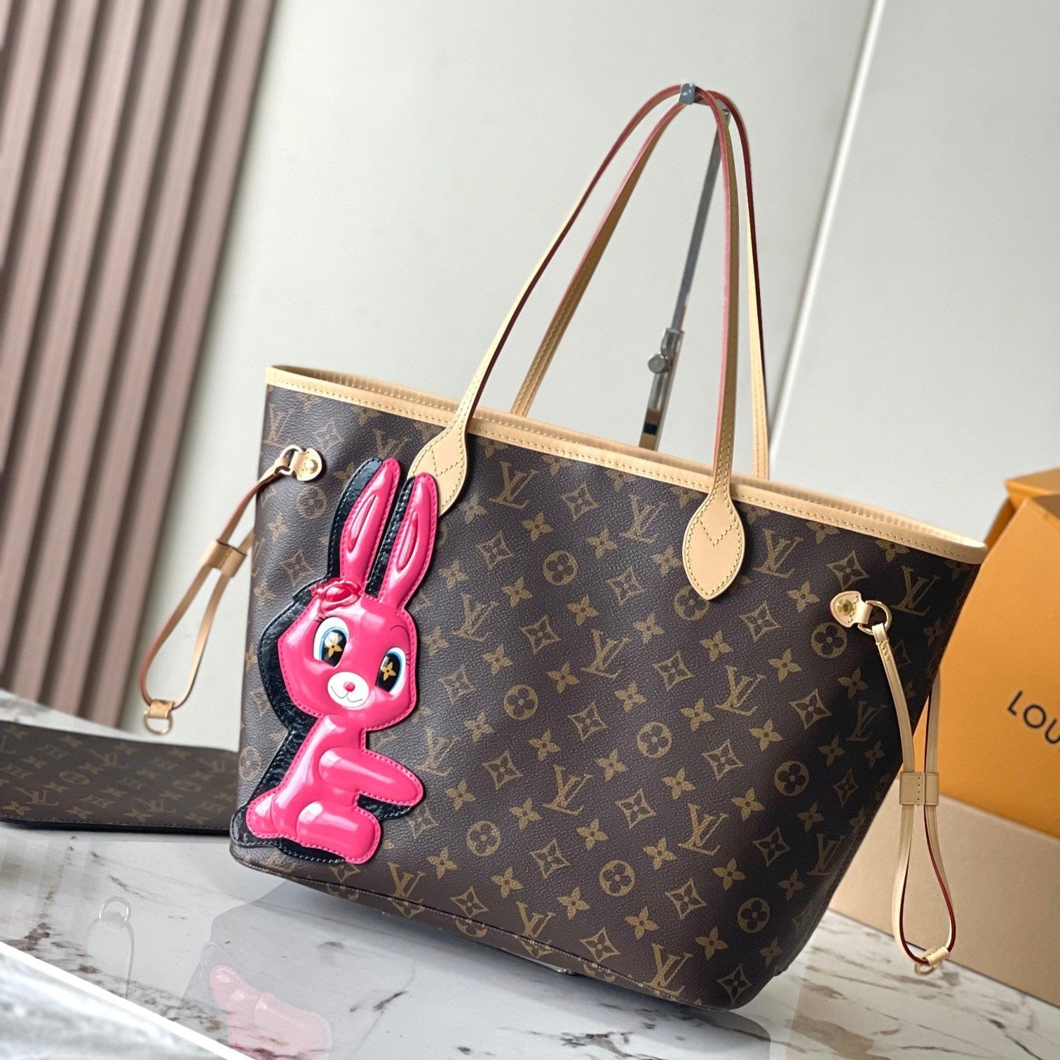 neverfull mm 31 rabbit brown monogram canvas
