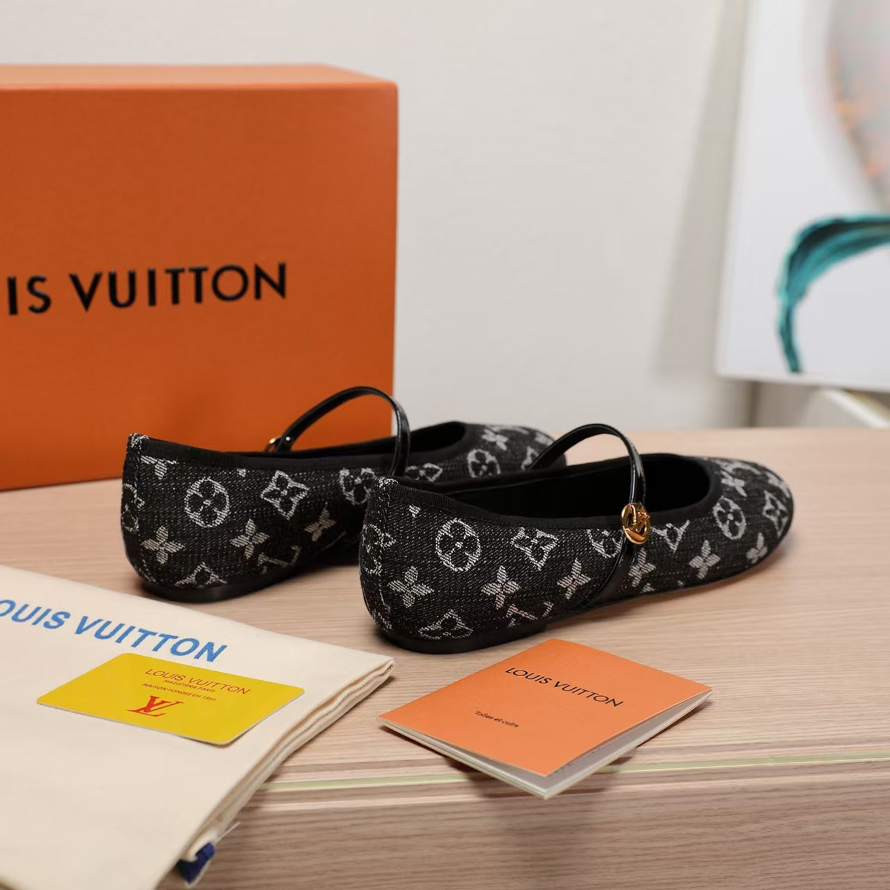 LV 25C Romy Flat Black Monogram Denim Fabric 218303