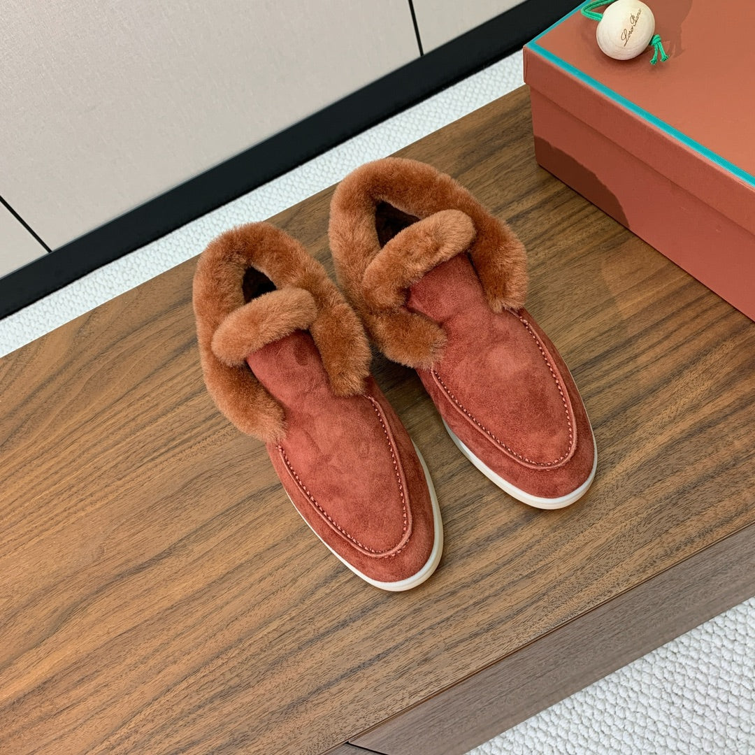 LP Open Walk Chukka Boot Rust Suede Lamb Fur