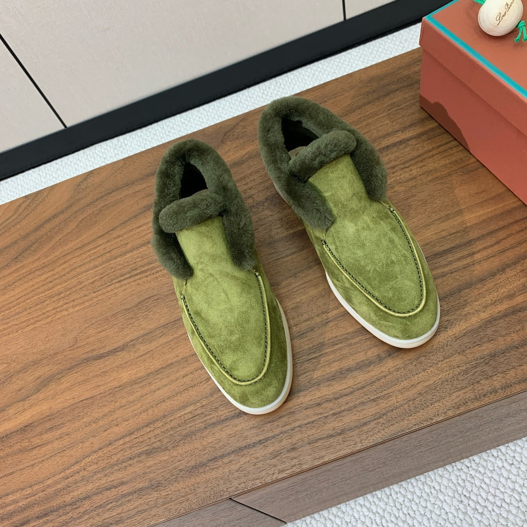 LP Open Walk Chukka Boot Green Suede Lamb Fur