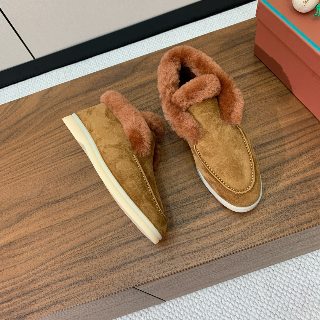 LP Open Walk Chukka Boot Brown Suede Lamb Fur