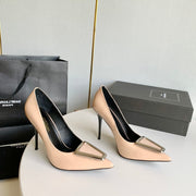 SL TRIANGLE BASIC HIGH HEELS BISQUE CALFSKIN