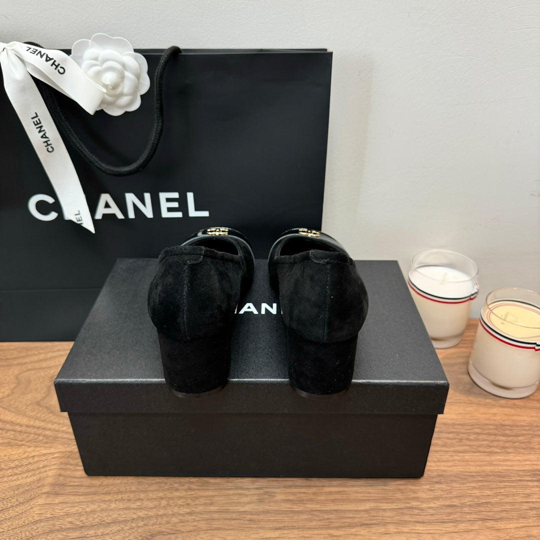 CC High Heels Black Suede And Lambskin