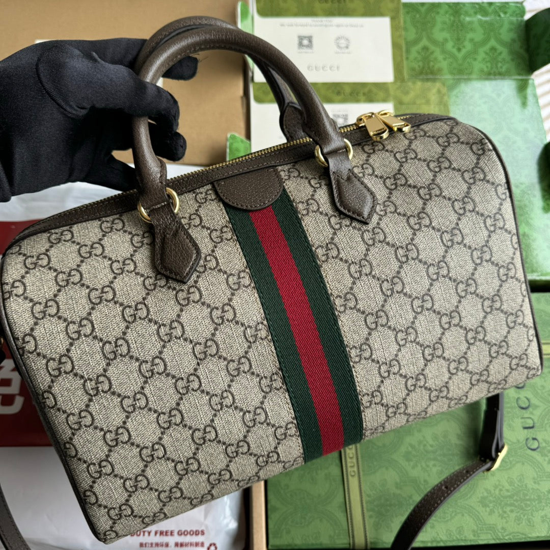 Gucci Ophidia Bag Beige mix Brown Canvas 240085