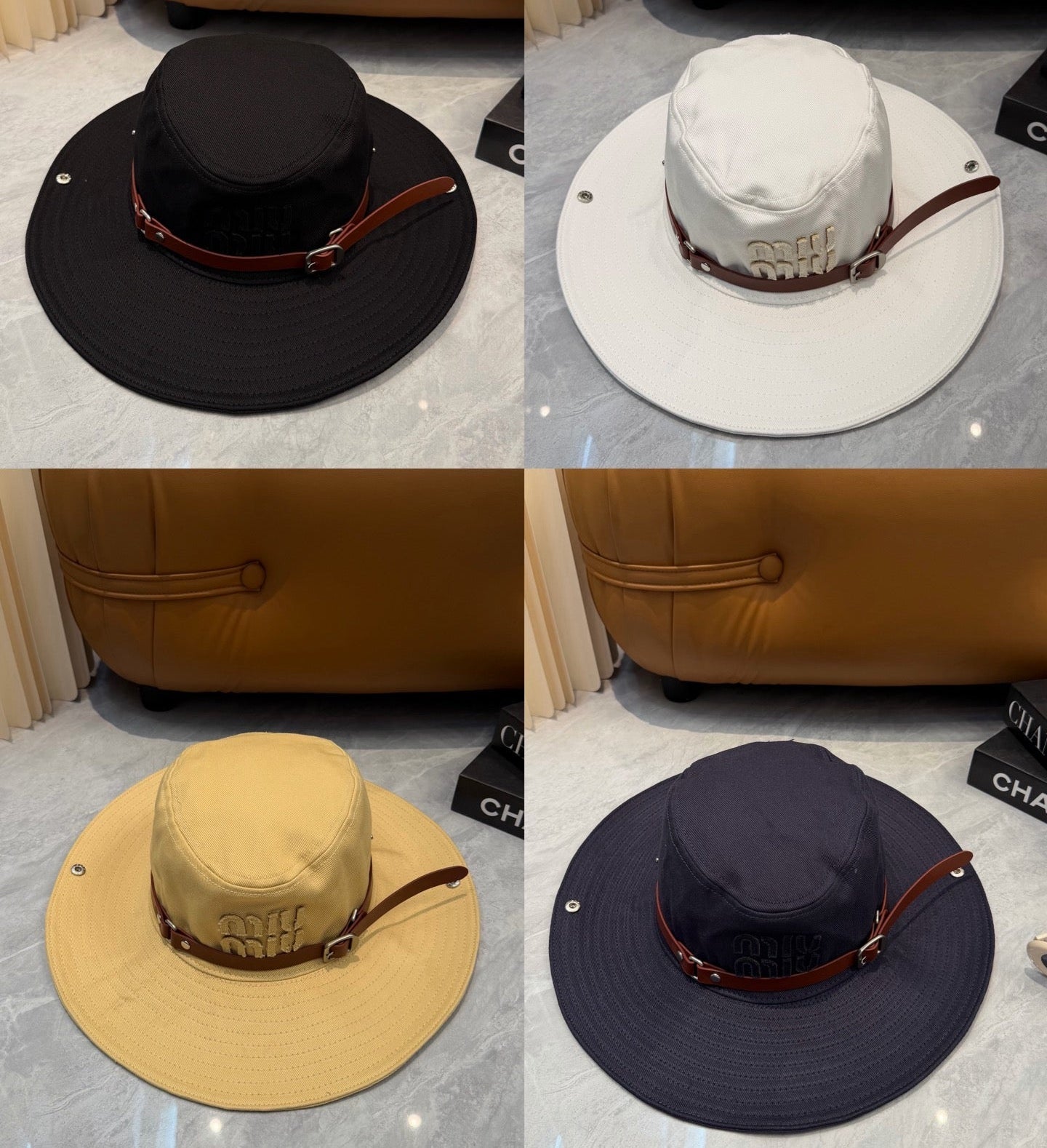Miumiu Foldable Fisherman Hat Cotton 323655