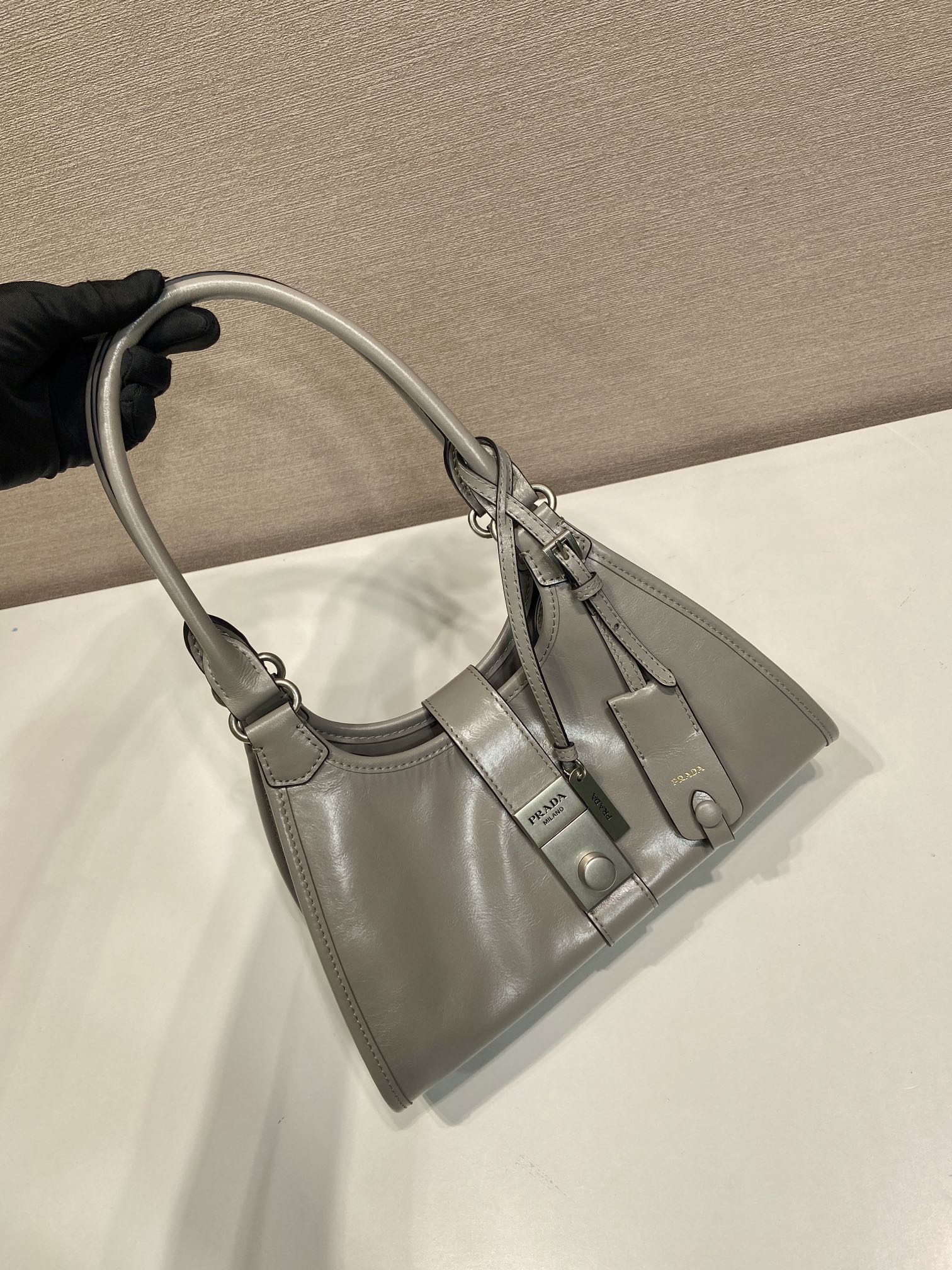 PRA mini catwalk model gray leather and top-grade hardware 339955