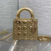 Dior 2026 Mini Lady Dior Bag Gold Lambskin 270893