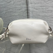 Dior 2026 Bow Pouch 20cm White Lambskin 284143