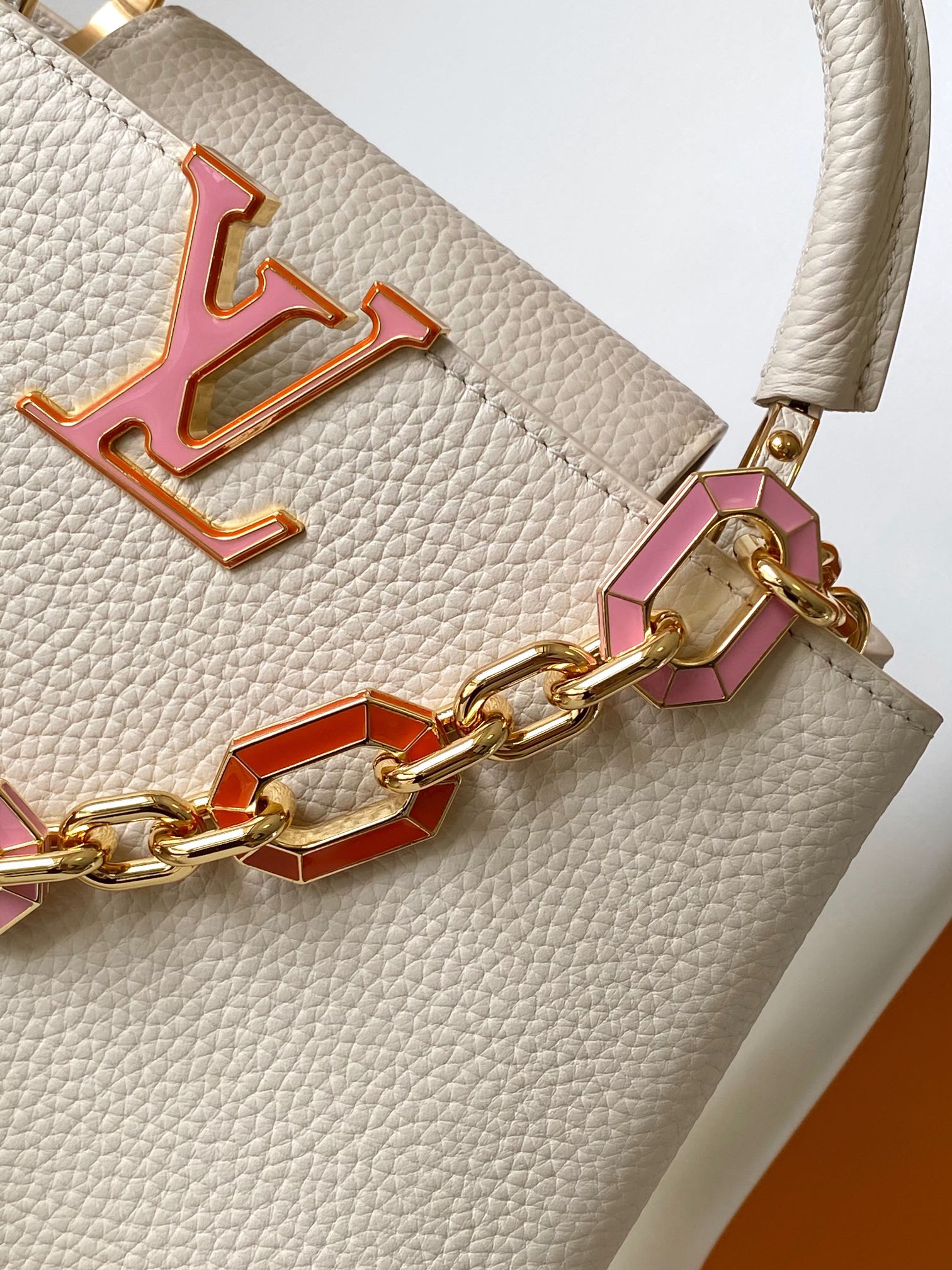 Capucines BB 21cm Bag White Cowhide 251662