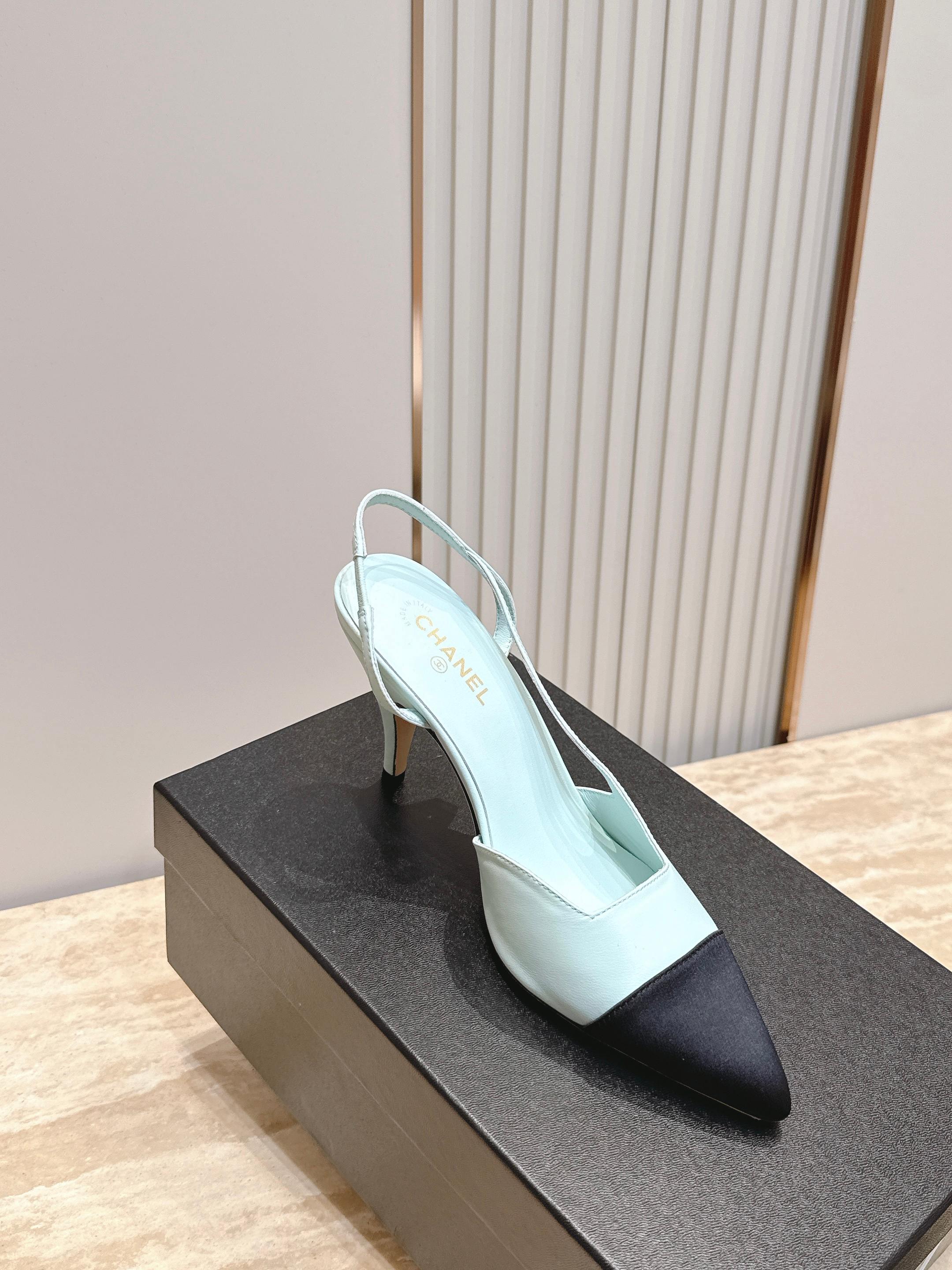 Channel 2026 Slingback 90mm Fabric Calfskin 898949
