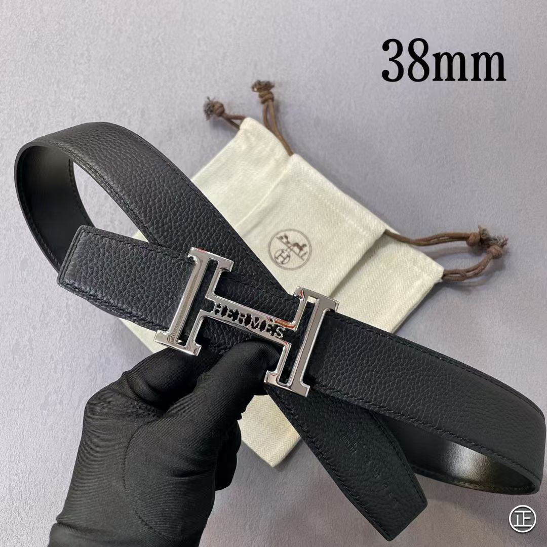 HM Buckle H Belt 38mm Calfskin 187197