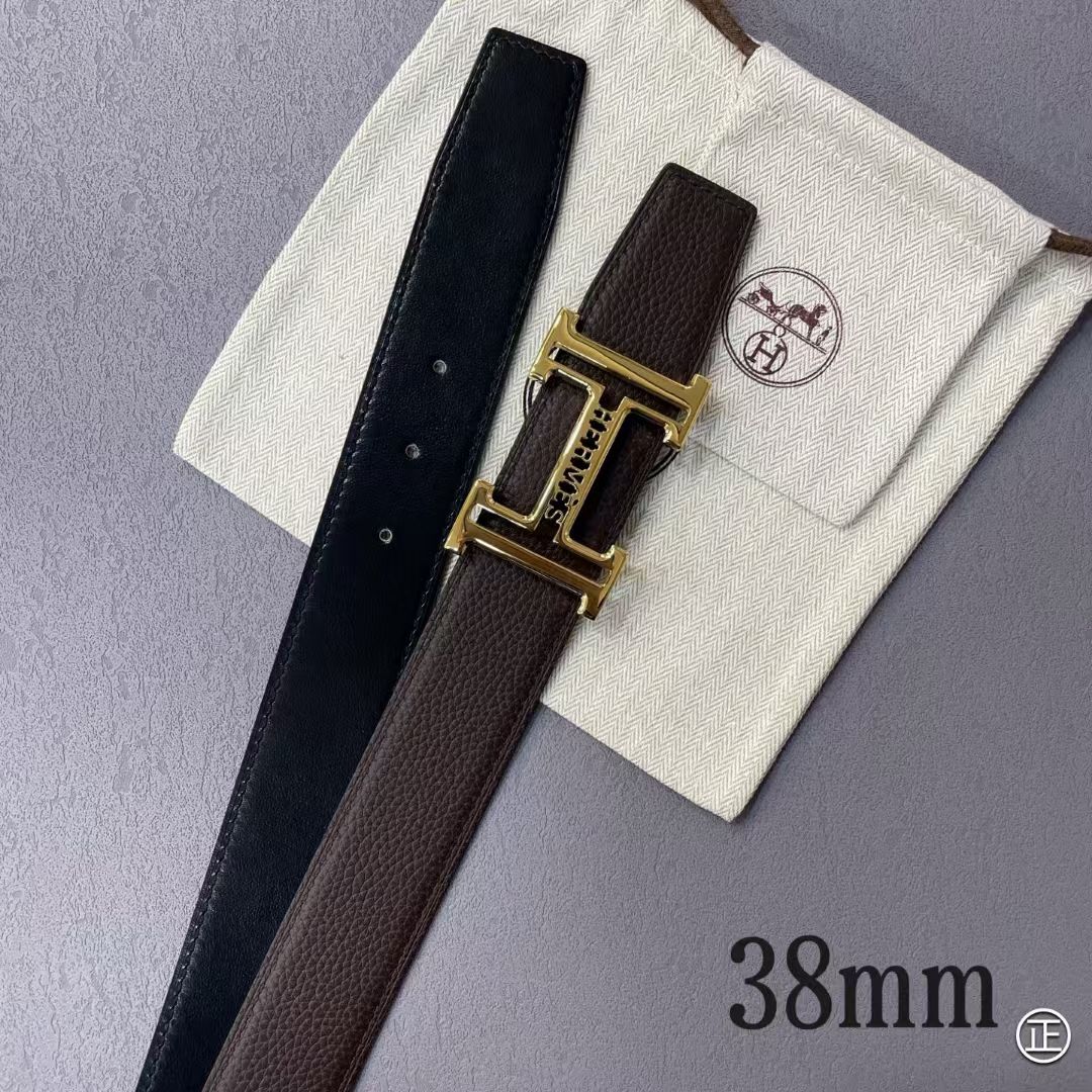 HM Buckle H Belt 38mm Calfskin 187197