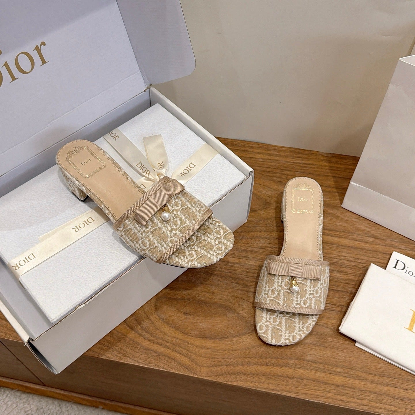 Dior 2026 Bow Sandal Canvas Leather 907874