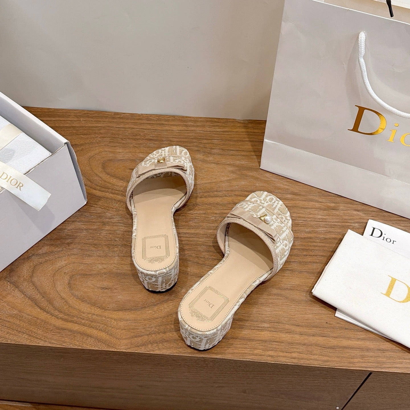 Dior 2026 Bow Sandal Canvas Leather 907874