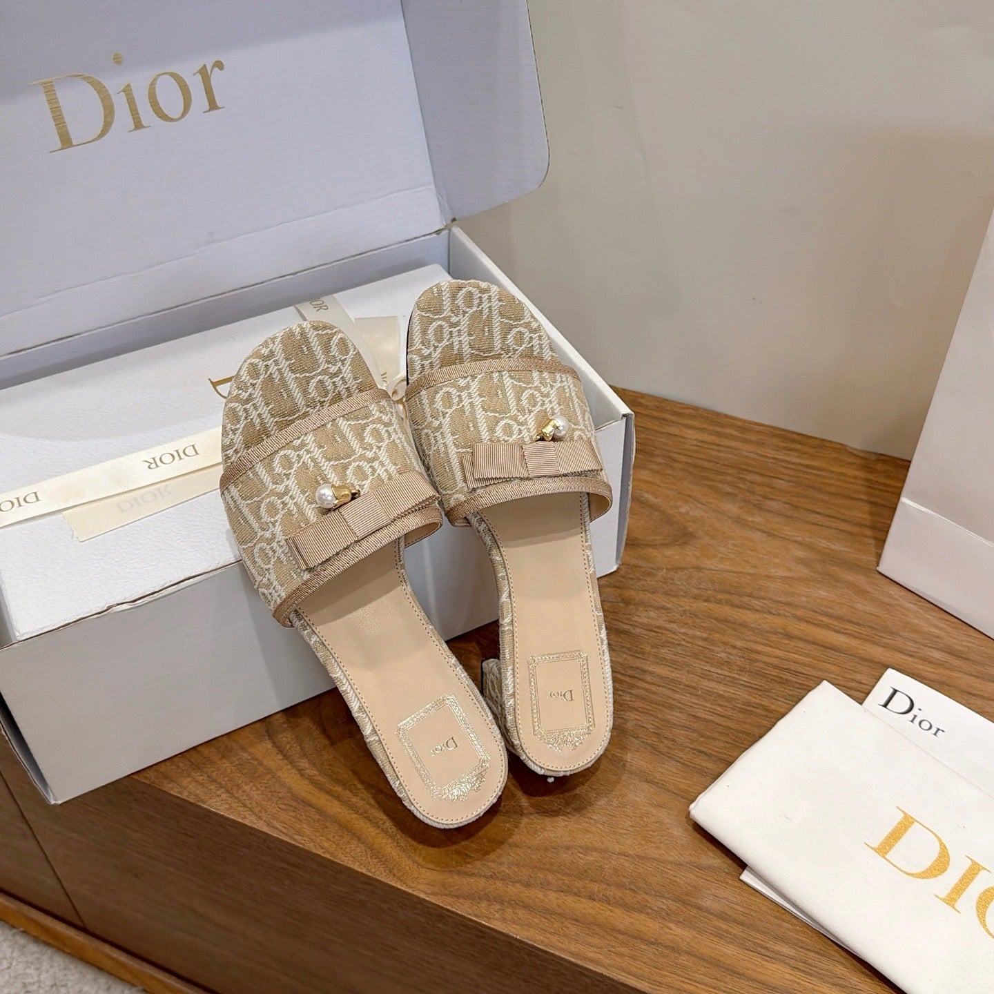 Dior 2026 Bow Sandal Canvas Leather 907874