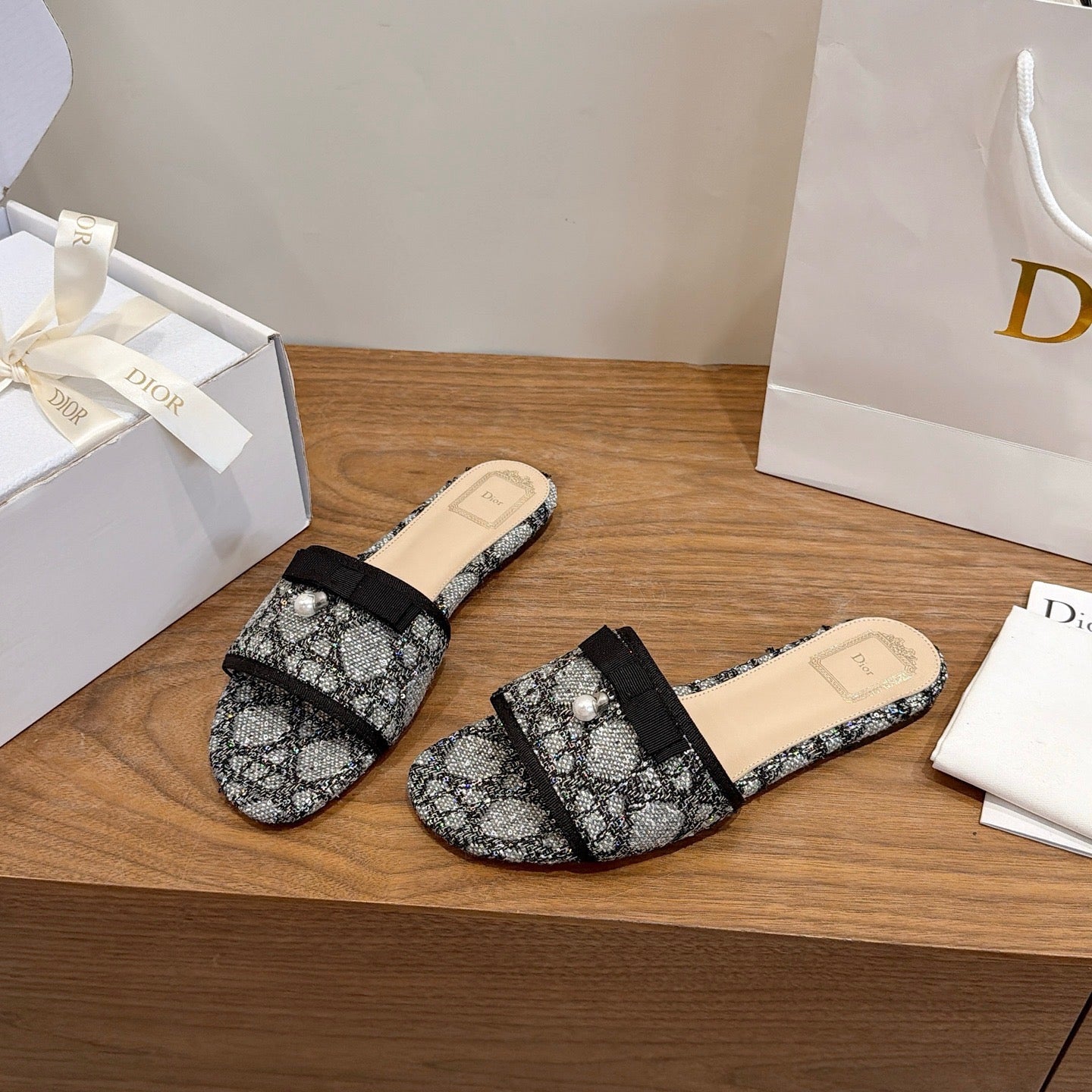 Dior 2026 Bow Sandal Canvas Leather 907874