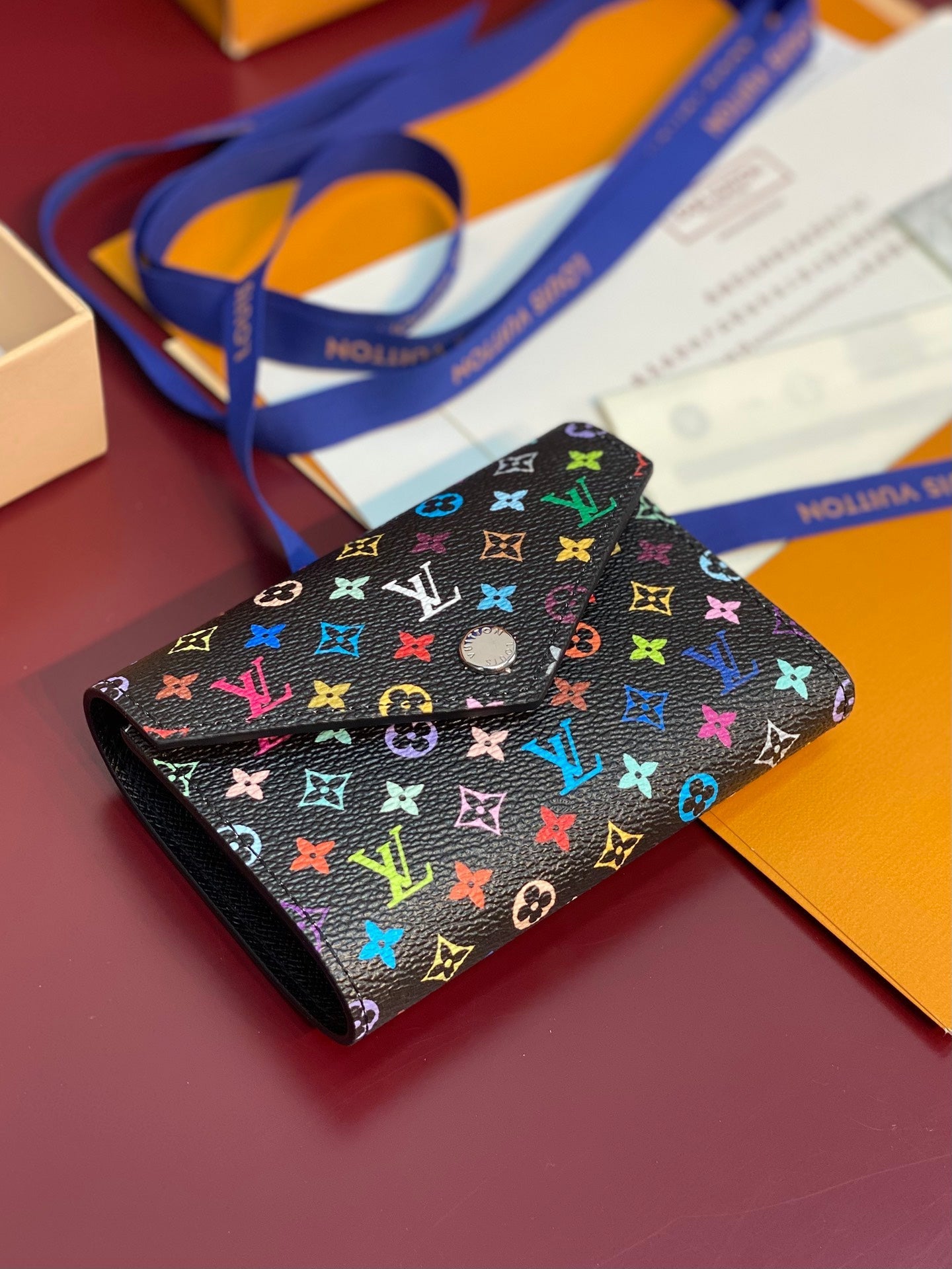LV x TM Victorine Wallet Black Multicolor Monogram Canvas