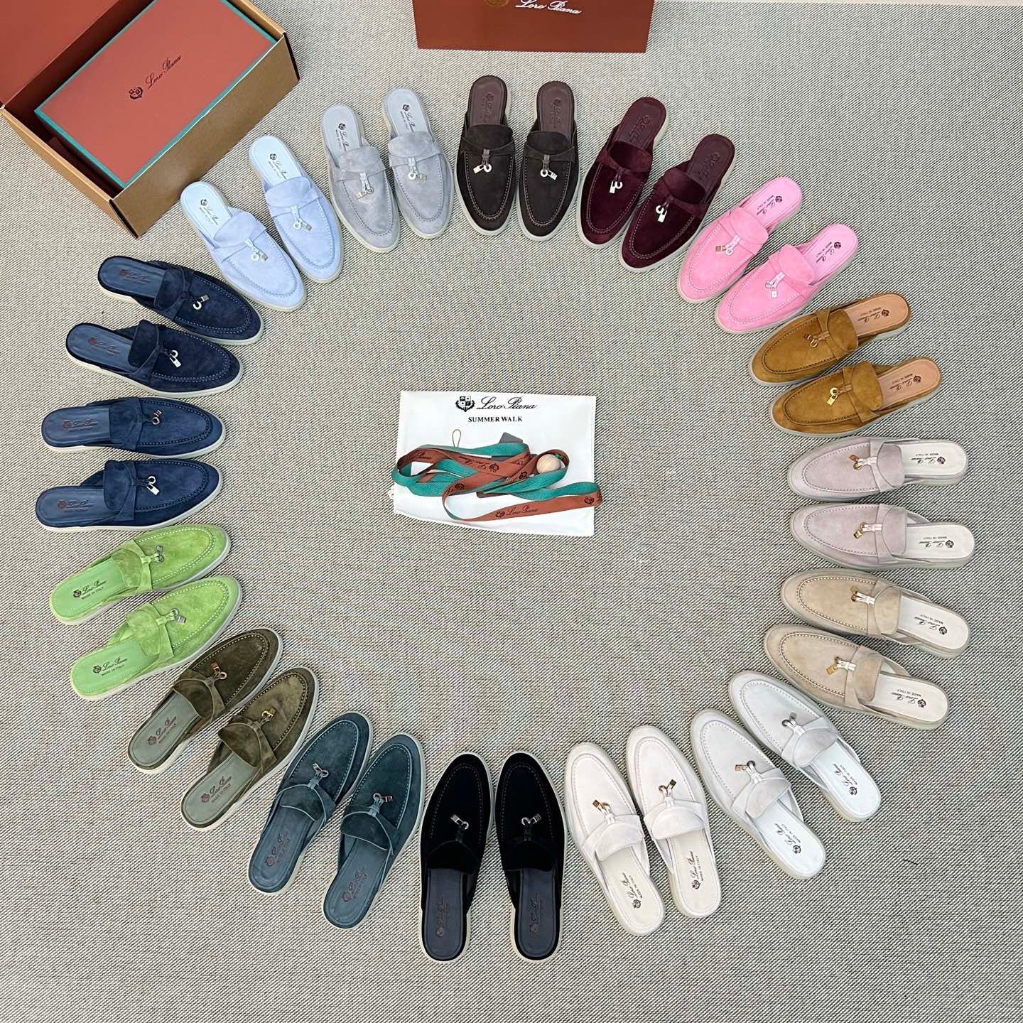 Loro Piana 2026 Summer Walk Charm Mule Suede 921944