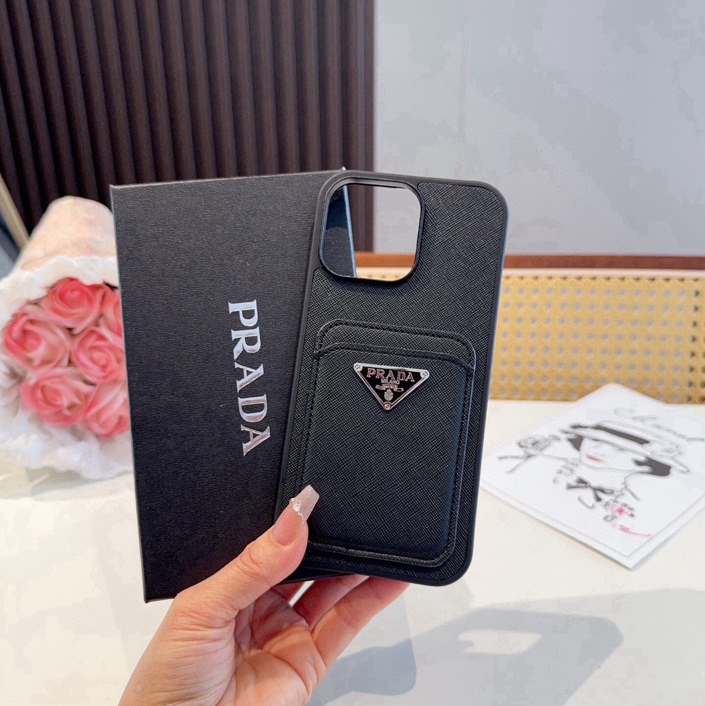 Prada 2-in-1 Sim Card Slot Phone Case 395084