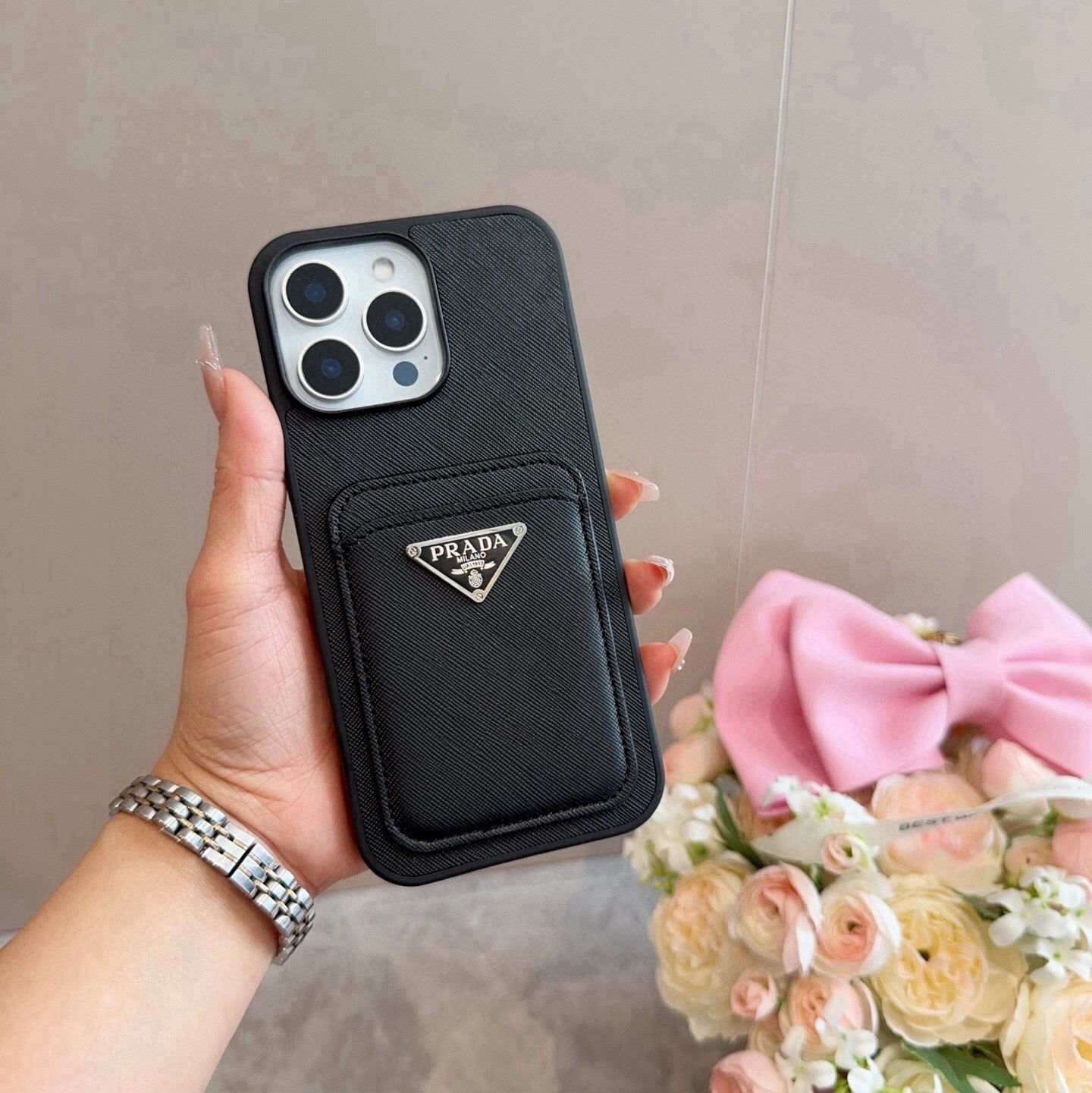 Prada 2-in-1 Sim Card Slot Phone Case 395084